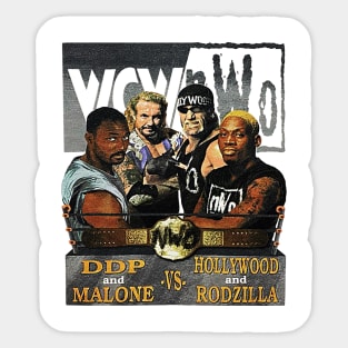 Hogan - DDP - Karl Malone - Rodman - WCW Wrestling Sticker